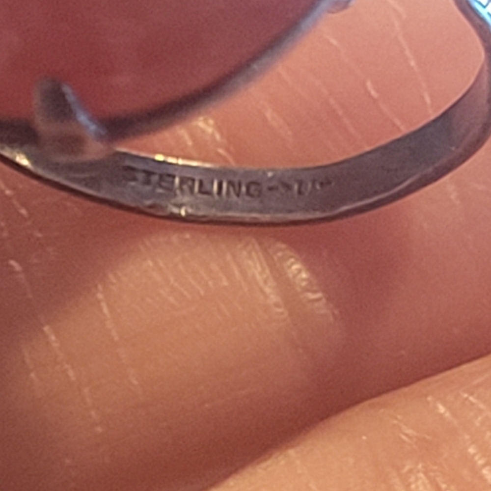Vintage  Sterling Silver Carnelian Ring , Unique Design size  6.5 approximately - Picture 10 of 10